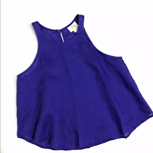 Anthropologie Maeve Joya Purple Linen Top Size XS - Picture 2 of 3